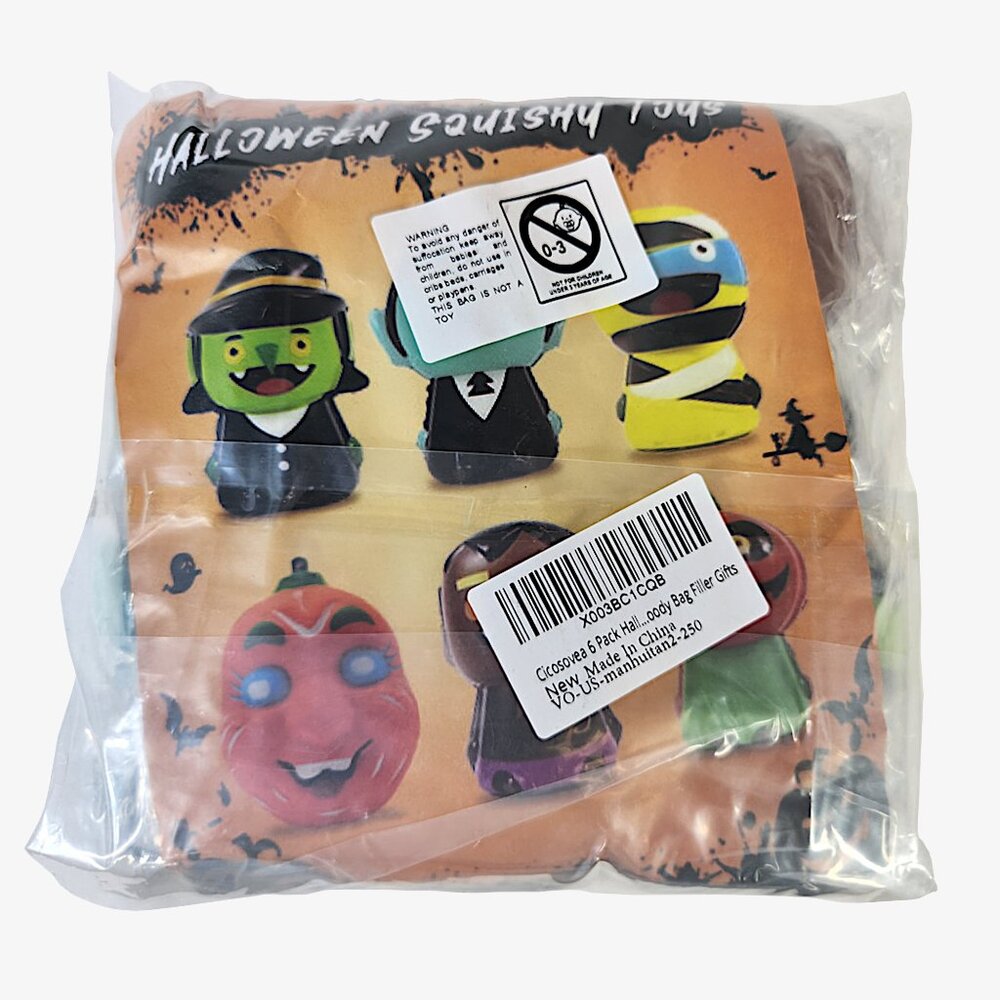 Halloween Squishies, 6pk